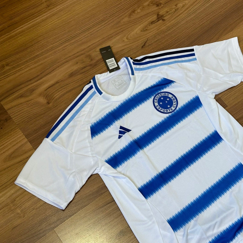 Camisa Cruzeiro II 25/26 Torcedor Masculina - Branca + Azul